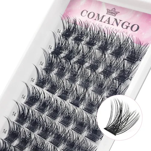Miniatura 13 de Extensiones de pestañas en racimo de pestañas DIY Curl C/D Comango Mega Volumen, Pestañas Individuales Extensiones de Pestañas Extensiones