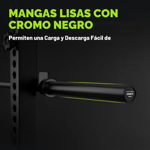 Miniatura 3 de HANDBODE Barra olímpica, barra de peso de 2 pulgadas para prensa de banco, barra olímpica de 7 pies/6.5 pies, alta capacidad de 1000 libras/1500