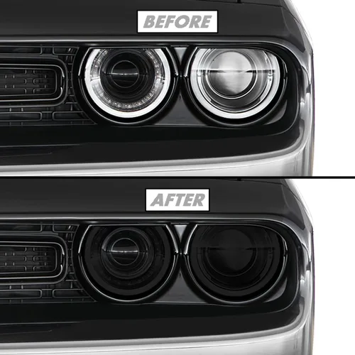 Miniatura 10 de SlickMod Tinte de humo de vinilo precortado para la luz trasera Dodge Challenger 2015-2022 (1. luz trasera, 20% humo oscuro)