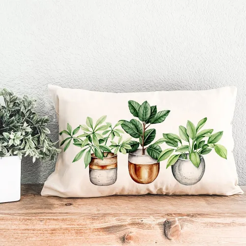 Miniatura 3 de PANDICORN Fundas de almohada botánicas bohemias de primavera de 12 x 20 pulgadas, vegetación de plantas verdes, decoración de primavera y verano