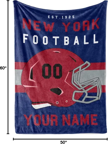 Miniatura 56 de Manta personalizada para fanáticos del fútbol americano – Se envía al día siguiente – Hecha en Estados Unidos – Manta de vellón personalizada