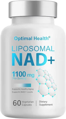 Suplemento liposomal NAD+ con resveratrol 1100 mg - Alternativa de suplemento NMN - Probado por terceros - Resveratrol NAD avanzado - Fabricado en