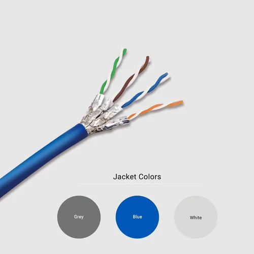 Miniatura 6 de Elite Elevador blindado CAT7A (CMR), cable Ethernet de 1000 pies, par trenzado de lámina blindada (S/FTP) 23 AWG, cobre puro puro sólido, 1000 MHz