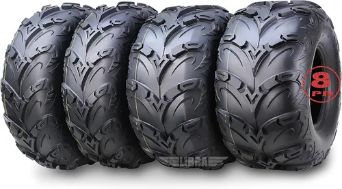 WANDA Neumáticos ATV Premium de 8 capas 22x7-11 22x10-9 para lodo compatibles con Honda Recon 250 Suzuki Ozark 250