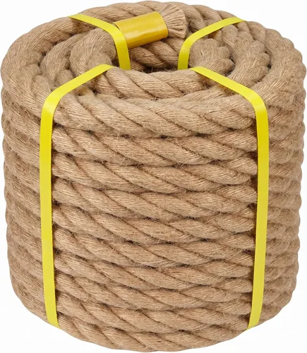 Miniatura 12 de Cuerda de cáñamo natural, 1 pulgada × 50 pies, cuerda gruesa de yute trenzado de manila resistente para manualidades, hamaca, náutica, decoración