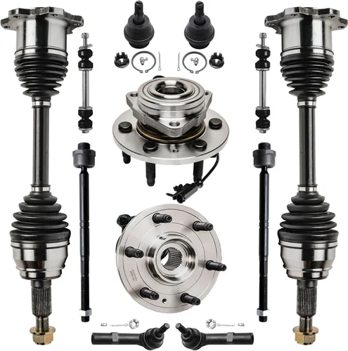 Miniatura 219 de Detroit Axle - Kit de nudillos de dirección delantera izquierda para Ford Edge Lincoln MKX 07-10, cojinete de rueda del lado del conductor, nudillo