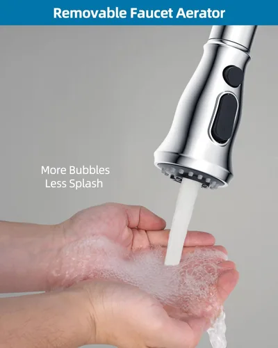 Miniatura 5 de Reemplazo universal de cabezal de grifo de cocina con 15 adaptadores compatible con estándar americano/Kohler/Moen/Delta, cabezal rociador de grifo
