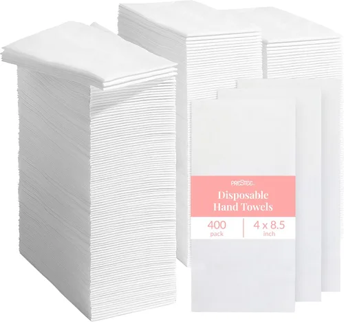 Miniatura 11 de Prestee 200 toallas de mano de papel desechables que se sienten como servilletas de lino, 2 capas, toallas de invitados, servilletas de papel