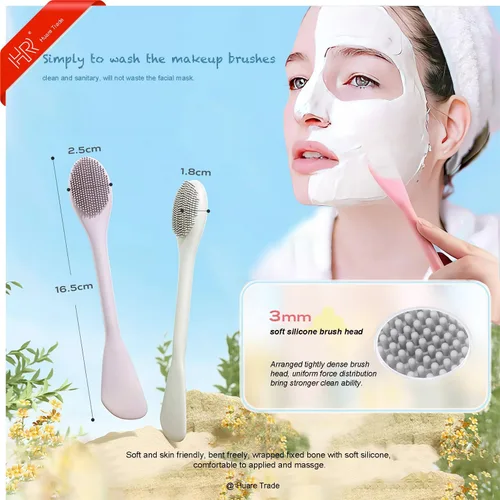 Miniatura 5 de Huare Technology - Aplicador de máscara facial de silicona, 3 unidades, pinceles para máscara facial para barro, arcilla, máscara mixta de carbón