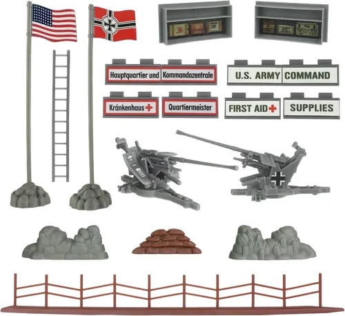Miniatura 5 de BMC WW2 Secret Stronghold - 36pc Plastic Army Men German Bunker Playset