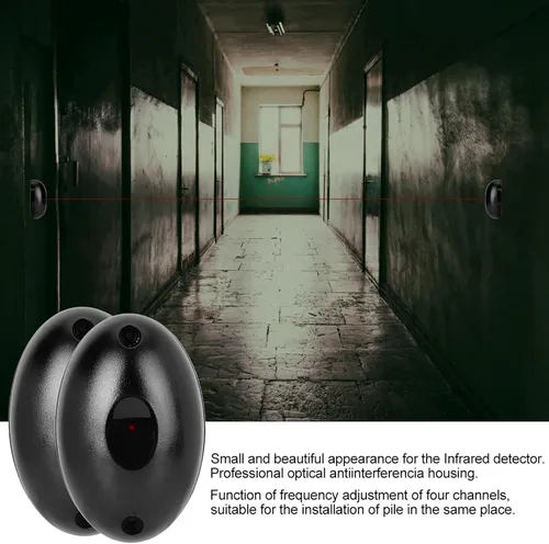 Miniatura 4 de Detector de movimiento, 1 par impermeable de la puerta de un solo haz de alarma fotoeléctrico detector infrarrojo anti ladrón sensor sistema