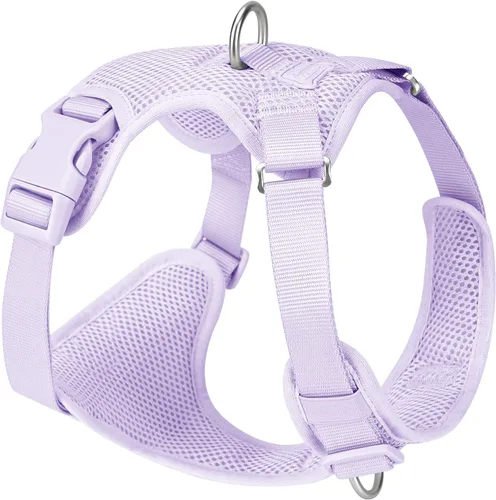Miniatura 9 de Arnés sin tirones para perros pequeños, medianos y grandes, chaleco de malla ajustable de 2 capas con doble clip, a prueba de escapes, liberación