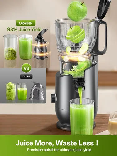 Miniatura 3 de Juicer Machines with 5.8" Large Feed Chute, 450W Cold Press Juicer for Whole Vegetables and Fruits, Slow Masticating Juicer Easy to Clean Juice