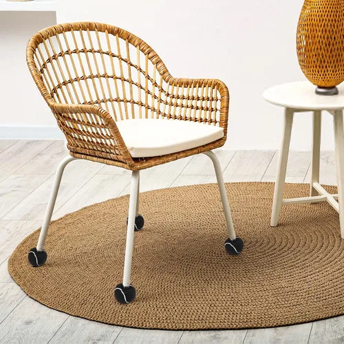 Miniatura 7 de Hiceeden 24 pelotas de tenis precortadas para caminantes, pelotas antideslizantes resistentes, de larga duración para silla, escritorio, patas