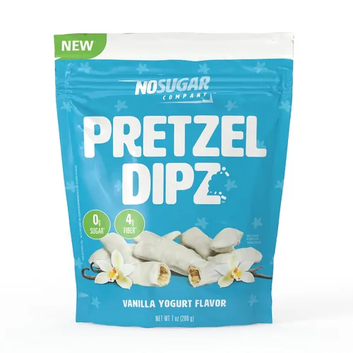 Miniatura 7 de Palitos de pretzel sin azúcar, patatas fritas de pretzel dietético cubiertas de yogur de fresa, dulces, salados, crujientes, perfección crujiente