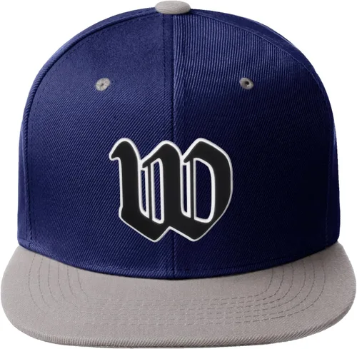 Miniatura 686 de Daxton Gorra clásica con visera de billete plano con letras del alfabeto inglés antiguo de la A a la Z