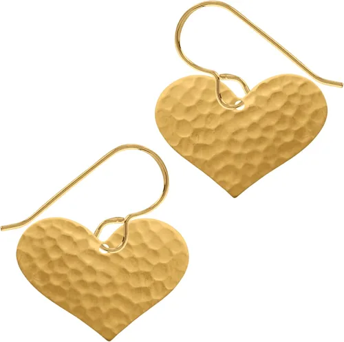 Miniatura 9 de Aretes colgantes grandes con disco circular martillado en plata, oro u oro rosa