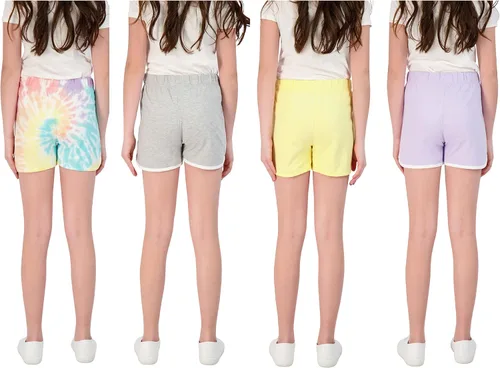 Miniatura 4 de Sweet Butterfly - 4 pantalones cortos deportivos para niñas, pantalones cortos de yoga con delfín, ropa de entrenamiento para niñas