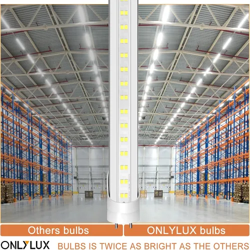 Miniatura 6 de ONLYLUX Paquete de 24 bombillas LED de 4 pies T8 T10 T12, luz diurna de 28 W, 5000 K, 4000 lm, derivación de balasto de potencia de doble extremo