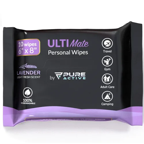 Miniatura 2 de Toallitas de ducha para cuerpo y cara, toallitas biodegradables de limpieza corporal para hombres para después del gimnasio, viajes, camping