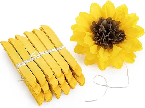 Miniatura 8 de Pompones de seda marrón de 10 pulgadas, flores de papel de seda para cumpleaños, boda, baby shower, fiesta de té, decoración de mesa de postre