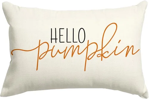 Miniatura 11 de RABUSOFA Fundas de Almohada de Otoño 18x18 Pulgadas, Almohadas Decorativas de Otoño Hello Pumpkin, Funda de Cojín para Exteriores de Acción