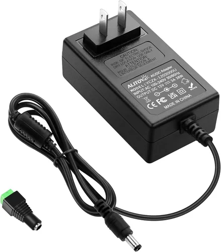 ALITOVE Fuente de alimentación 12V CC 3A 36W Adaptador AC universal 100-240V 50-60hz a adaptador de alimentación de 12 voltios 3Amp 2.5A 2A 5.5mm x