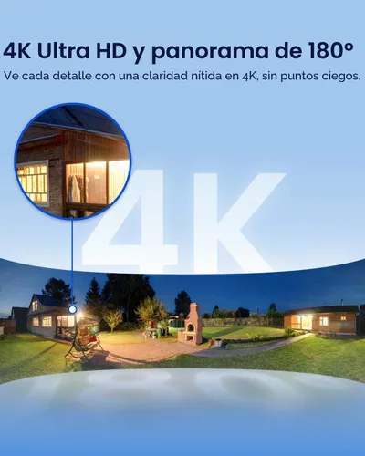 Miniatura 2 de REOLINK Elite Floodlight WiFi, 4K 8MP 180° cámara panorámica con cable reflector, 3000 lúmenes ajustables, búsqueda de video AI local, Wi-Fi 6
