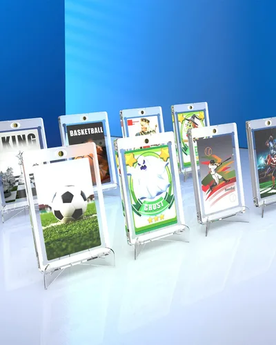 Miniatura 6 de Lzerking Paquete de 24 tarjetas de acrílico 35PT One Touch para comercio, béisbol, tarjetas deportivas