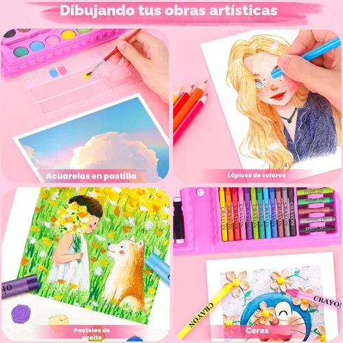 Miniatura 4 de iBayam Suministros de arte, paquete de 149 unidades, kit de dibujo, juego de arte de pintura, kit de arte, caja de regalo, artes y manualidades