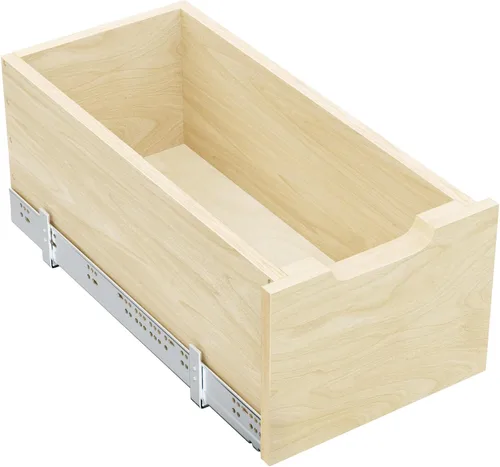 Miniatura 15 de ROOMTEC Organizador de gabinete extraíble con correderas de riel de extensión completa, estante extraíble de madera para armario de cocina