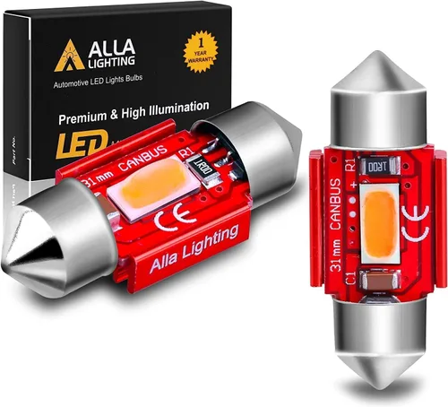 Alla Lighting Bombillas LED súper brillantes DE3022 DE3021, rojas, cúpula, mapa, maletero, paso, luces de cortesía, 31mm 7065 3428 lámparas festón