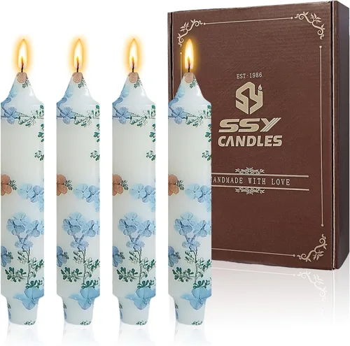 Miniatura 42 de Candelabros cortos de 5 pulgadas con velas cónicas verde oscuro, 4 piezas para cena, hogar, boda, fiesta, decoración