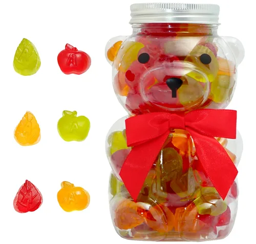 Miniatura 12 de Bear Necessities Osos Gominosos en Frasco de Oso - Lindo Lazo, Caramelos Gomosos Envasados a Mano, Regalo - Elaborados y Hechos en los EE. UU.