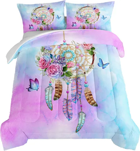 Miniatura 30 de HOSIMA Juego de edredón individual de Axolotl, ropa de cama linda con animales, decoración de habitación para niñas adolescentes, té de leche