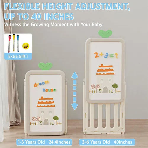 Miniatura 3 de DEYGIA Organizador plegable de almacenamiento de juguetes para niños con 10 contenedores extraíbles y estantería de 3 niveles, organizador de Blanco