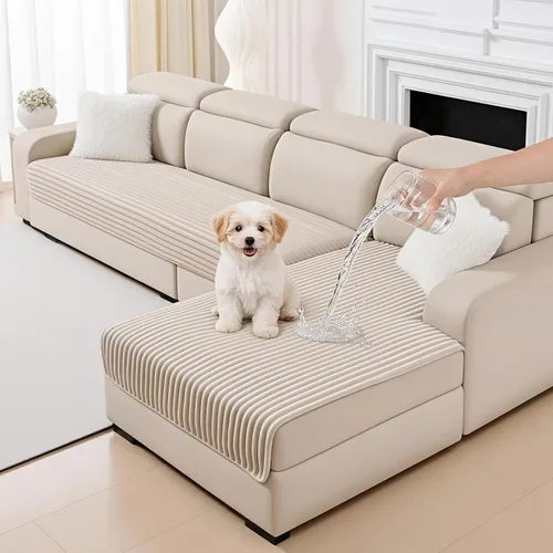 Miniatura 10 de MYSKY HOME Fundas de sofá para sofá seccional, funda de sofá en forma de L, fundas de sofá 100% impermeables para perros, funda de sofá modular