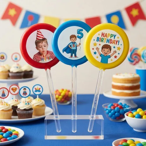 Miniatura 2 de Molde de caramelo de chocolate con piruleta de 3 pulgadas de diámetro 206