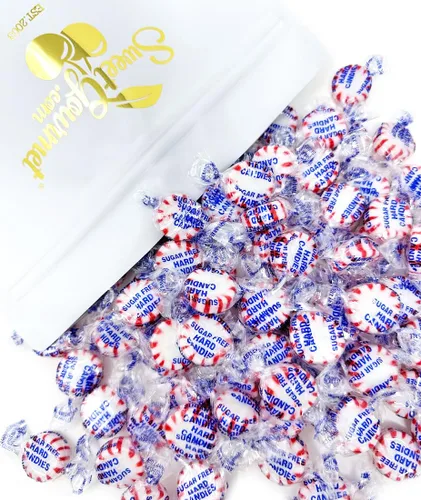 Miniatura 6 de SweetGourmet Caramelo duro de menta sin azúcar, mentas Starlight envueltas, 5 libras, sabor natural, sin gluten, sin grasa, 450 piezas
