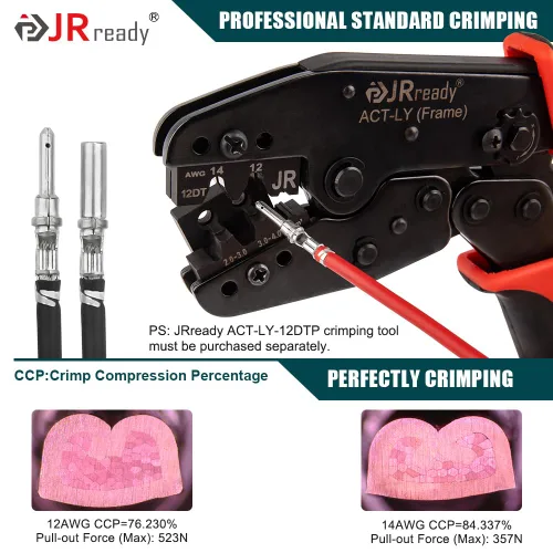 Miniatura 4 de JRready Deutsch - Kit de terminales de conector DTP tamaño 12, clavijas macho 1060-12-0166/enchufes hembra 1062-12-0166 contactos estilo barril