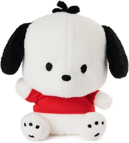 GUND Sanrio Pochacco Peluche, Peluche de Cachorro para Edades de 1 Año en Adelante, Blanco/Rojo, 6 Pulgadas