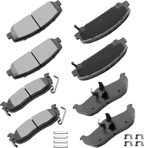 Miniatura 22 de Cciyu D627 Kit de 4 piezas de pastillas de freno cerámicas traseras 1994-2004 para Ford Mustang