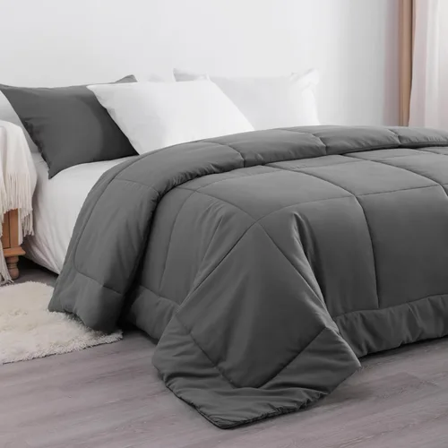 Miniatura 8 de NTBAY Edredón tamaño individual, relleno de edredón alternativo al plumón, ropa de cama para todas las estaciones, relleno de edredón acolchado