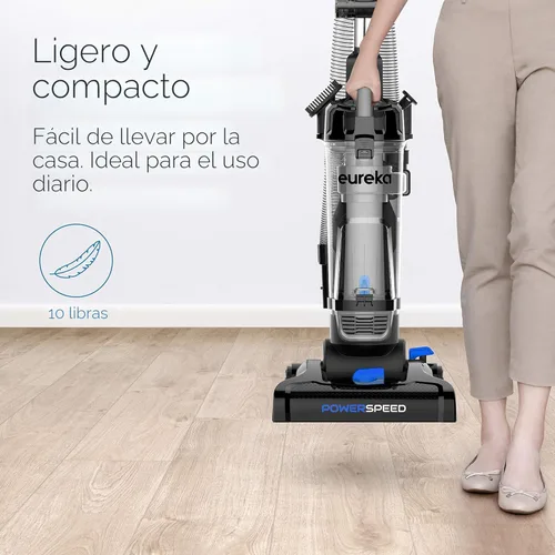 Miniatura 6 de Eureka PowerSpeed Aspiradora Vertical Ligera para Alfombras y Pisos Duros, Potente Aspiradora Vertical sin Bolsa para el Hogar con Mascotas, Azul
