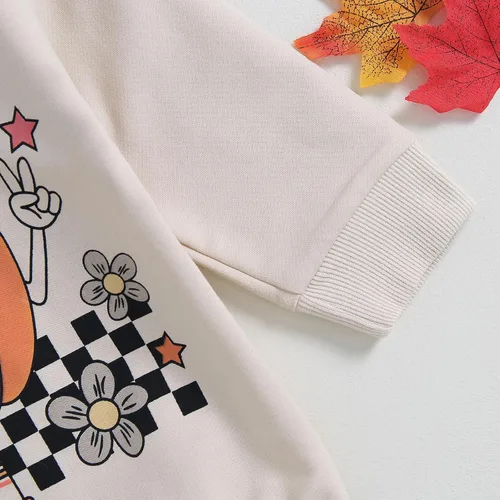 Miniatura 75 de Ropa de Halloween para bebé niña, sudadera con estampado de calabaza, mameluco de burbujas, lindo traje de Acción de Gracias de otoño