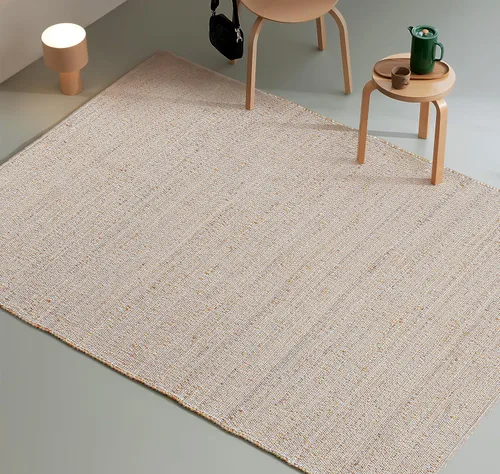 Miniatura 16 de Savi Home Alfombra tejida a mano de mezcla de algodón de 4 x 6 pies, alfombra texturizada trenzada de palomitas de maíz, color marfil, alfombra