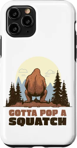Miniatura 29 de Funda divertida para iPhone 16, diseño de Bigfoot Gotta Pop A Squatch Squat Poop Joke