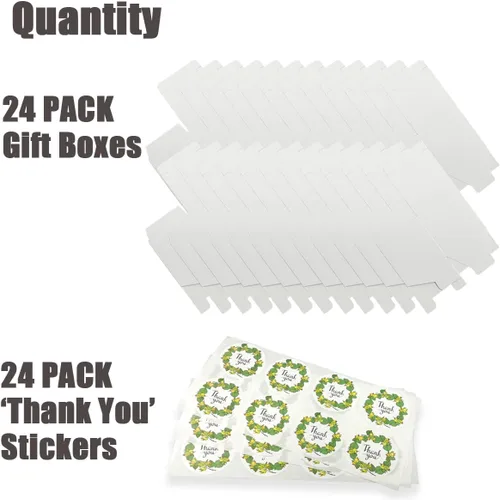 Miniatura 3 de Frantis Paquete de 24 cajas de regalo pequeñas de 3 x 3 x 3 pulgadas con tapas para cajas de regalo de fiesta, cajas de adorno, cajas de regalo