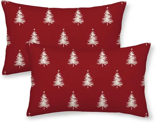 Miniatura 85 de AGAYNA Juego de 2 fundas de almohada decorativas con diseño de acuarela verde salvia para árbol de Navidad de 16 x 16 pulgadas, para sofá, invierno
