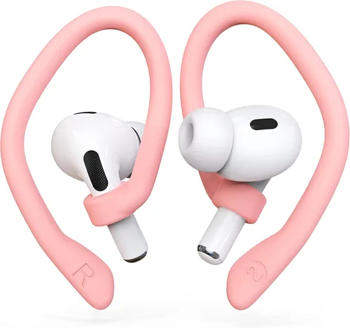 Miniatura 9 de 2 pares de ganchos para los oídos para AirPods Pro 2 y 1, AirPods 4 y 3, antideslizantes y cómodos, diseño ergonómico, accesorios (S, negro)